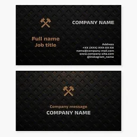 Business card template. Forging production.