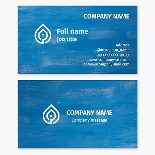 Water Home Logo | Plumbing Business Card Template