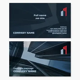 Business card template. Capital construction. Development. Real estate services.