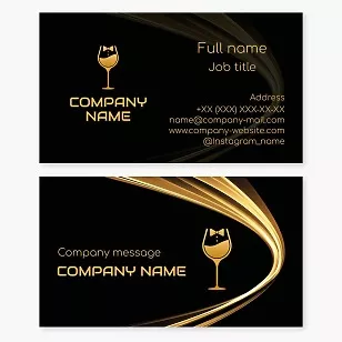 Business card template Wine, restaurant, tasting room