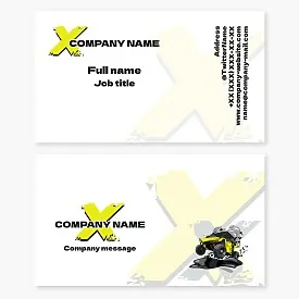 ATV Business Card Template, Quad bike, Letter X