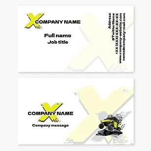ATV Business Card Template, Quad bike, Letter X