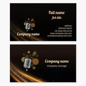 Microphone Business Card Template