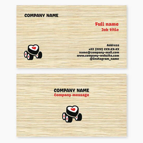 Sushi Themed Business Card Template