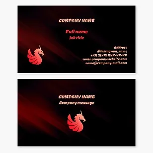 Red Dragon Business Card Template