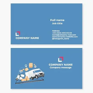 Delivery Service Business Card Template