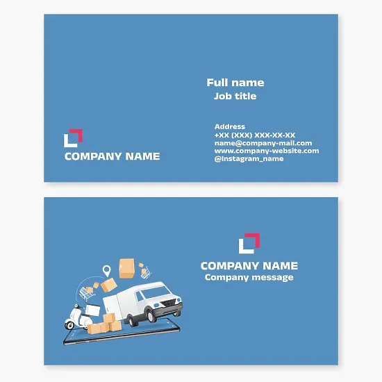 Delivery Service Business Card Template