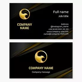 Abstract Golden Bird Logo | Business Card Template