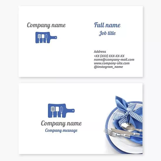 Kitchenware Business Card Template