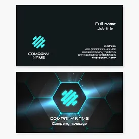 Business card template. Abstract. Brand uniqueness.