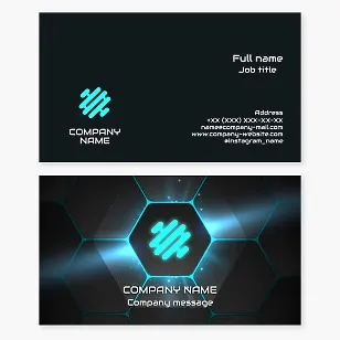 Business card template. Abstract. Brand uniqueness.