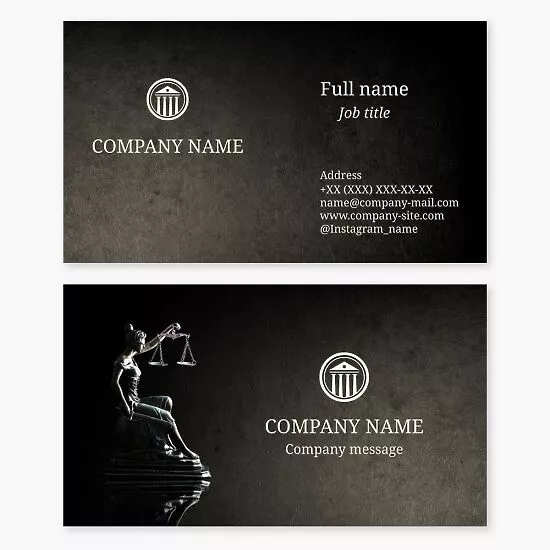 Law Firm Business Card Template