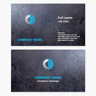 Global Engineer Logo Business Card Template