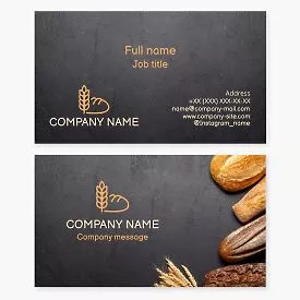 Bread Bakery Business Card Template