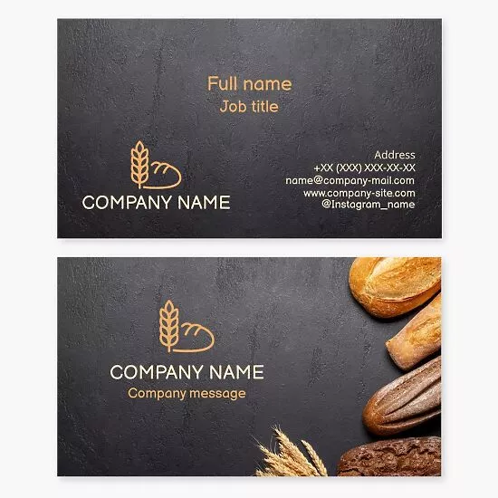 Bread Bakery Business Card Template