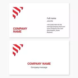 Business card template. Grocery store. Awning.