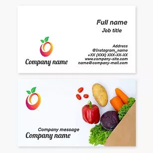 Vegetable Business Card Template