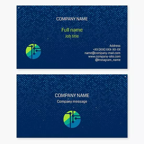 Networking | Link Logo | Dotted Business Card Template