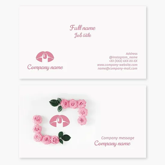 Nails. Business Card Template