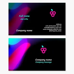 Business card template. Abstract. Berry. Brand.