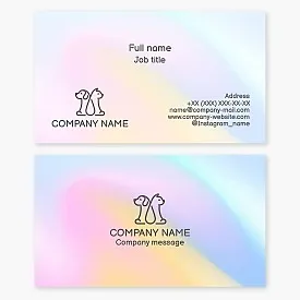 Business card template. Pet store. Pet sales. Cat and dog shelter.