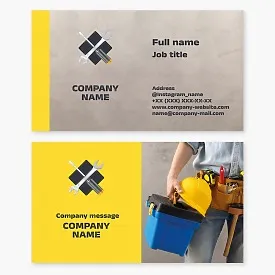 Business card template Home and premises renovation