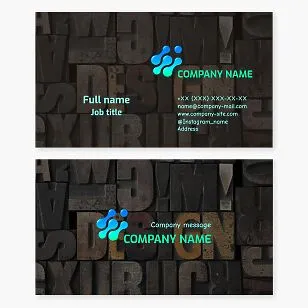 Business card template. Design studio. Designer, layout designer.