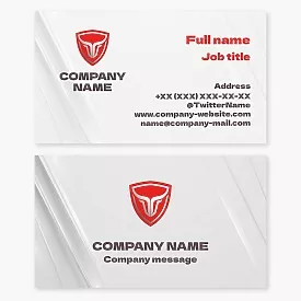 Business card template Bull, shield, security