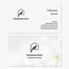 Bird House Logo Business Card Template, Birds and Bird Accessories Sales.