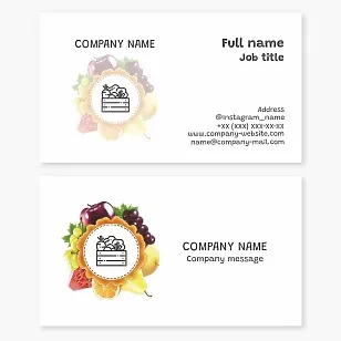 Business Card Template: Farm, Fruits, Vegetables and Berries
