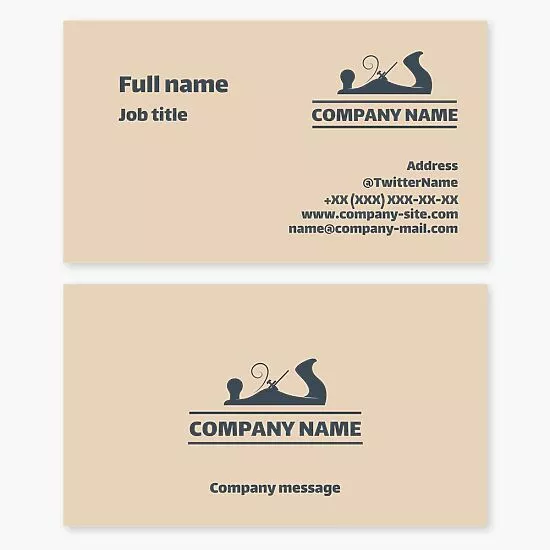 Woodworking Business Card Template