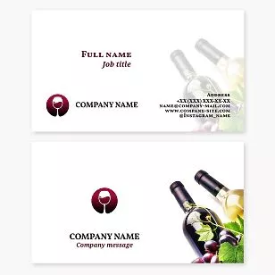 Wine Winery Alcohol Business Card Template