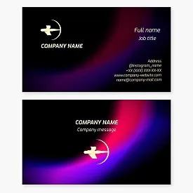 Archer logo business card template. Sagittarius.