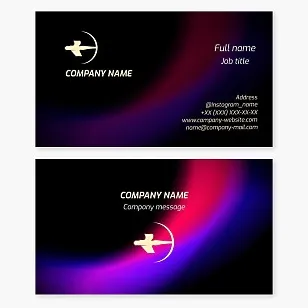 Archer logo business card template. Sagittarius.
