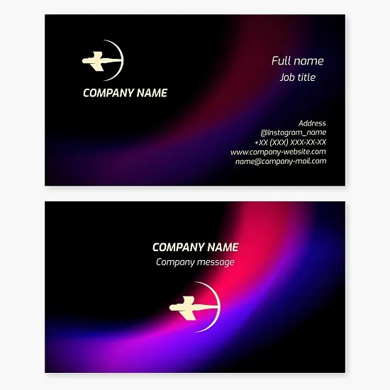 Archer logo business card template. Sagittarius.