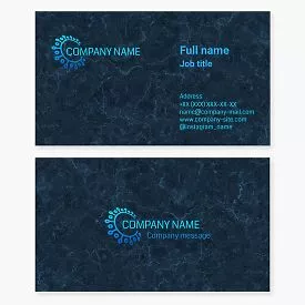 Business card template. Electronic components, devices, and gadgets. Circuit board. Letter C.