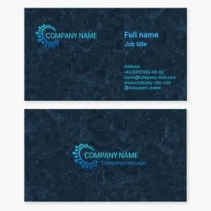 Business card template. Electronic components, devices, and gadgets. Circuit board. Letter C.