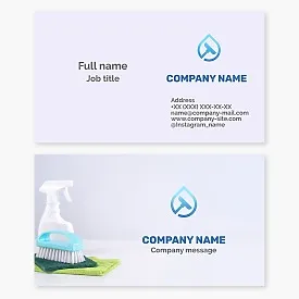 Cleaning company business card template.