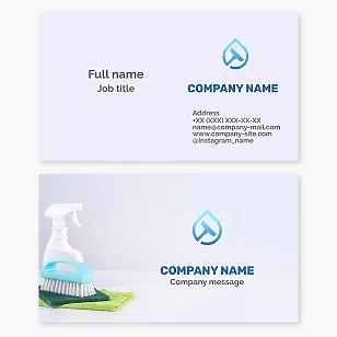 Cleaning company business card template.
