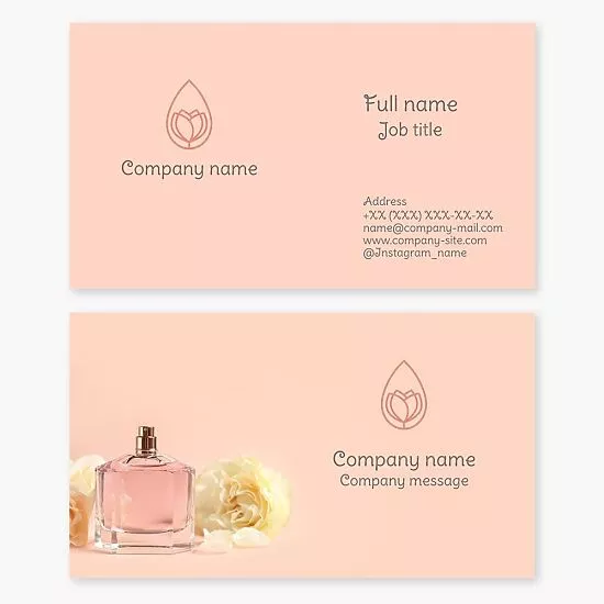 Perfume Fragrance Business Card Template