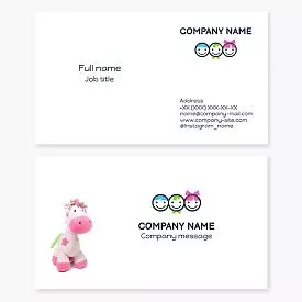 Business card template for a store or children's toy factory.