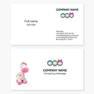 Business card template for a store or children's toy factory.