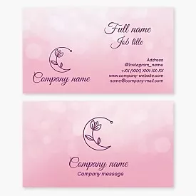 Flower business card template