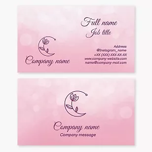 Flower business card template