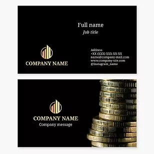 Financial Services Business Card Template