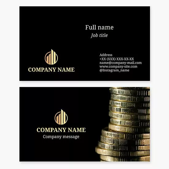 Financial Services Business Card Template