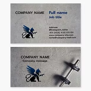 Personal Trainer Dumbbell Business Card Template