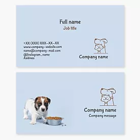 Business card template Pet shop, animal shelter, nursery, breeder