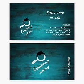 Business card template Detective agency, private detective