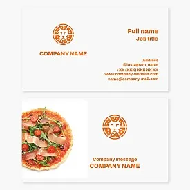 Pizza business card template, Leo